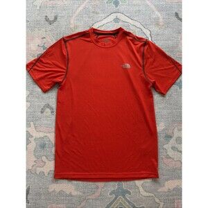 The North Face Small Orange Flash Dry Pullover Base Layer Shirt Short Sleeve